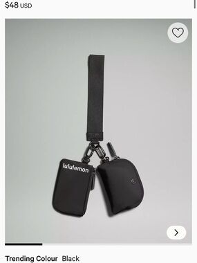lululemon athletica Black Key & Card Pouch Strap